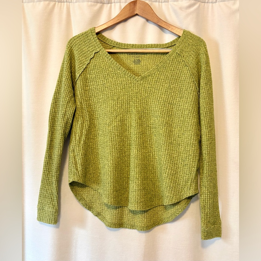 American Eagle Soft & Sexy Plush Waffle Knit Longsleeve size XS